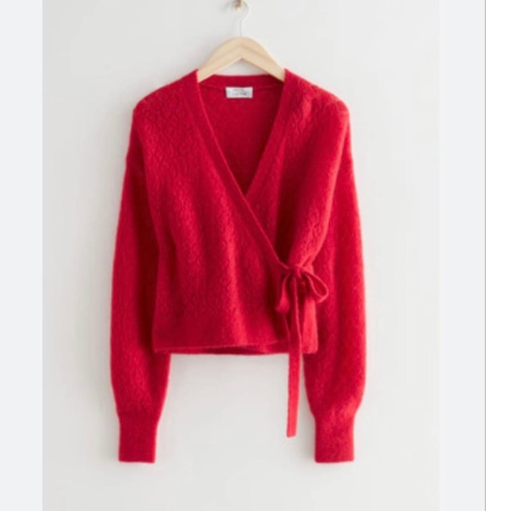 & Other Stories red wrap sweater | NWOT